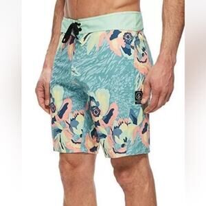 VOLCOM  Cubano floral tropical board shorts swim stretch